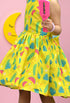 Yellow Summer Print Dress